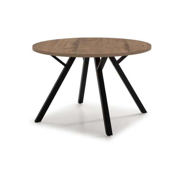 Okrugli blagovaonski stol u dekoru oraha ø 120 cm Beni - Marckeric-image-1