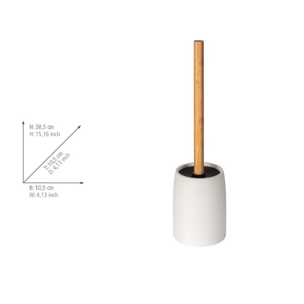 Bijela WC četka od polyresina Altavalle – Wenko-image-3
