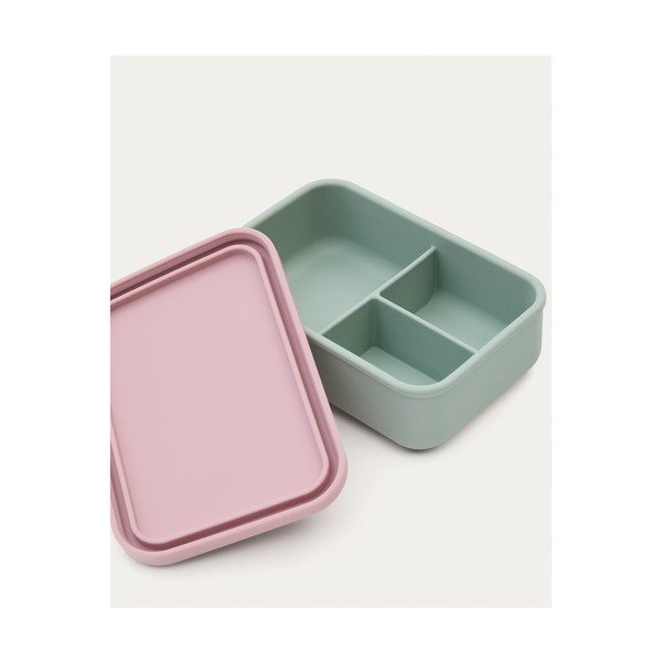 Ružičasta/tirkizna silikonska dječja kutija za ručak Lili – Kave Home-image-3