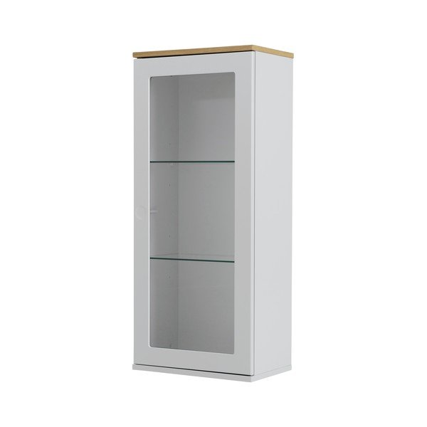 Bijela jednokrilna vitrina s nogama od hrastovog drva Tenzo Dot, visina 95 cm-image-2