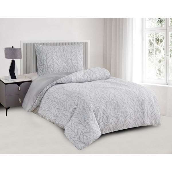 Siva posteljina za krevet za jednu osobu od jacquarda 140x200 cm Florida – My House-image-1