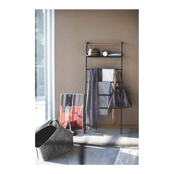 Crni stalak s policom YAMAZAKI Tower Ladder-image-2