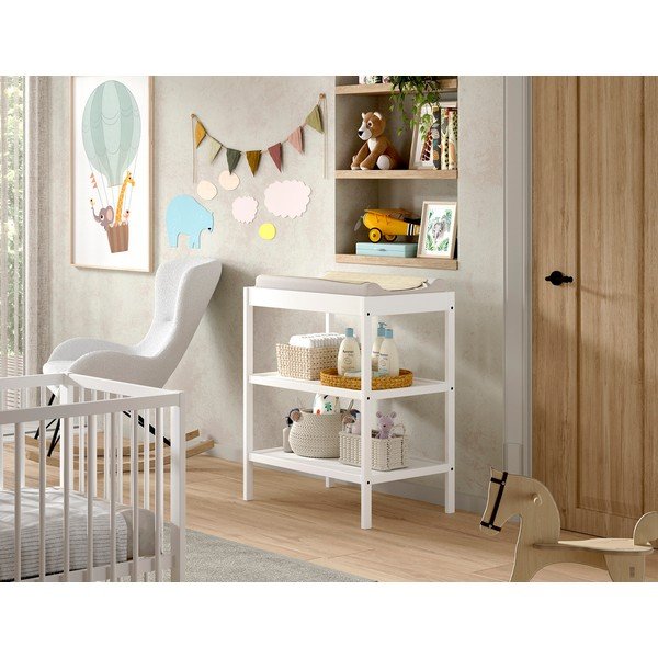 Bijeli stol za presvlačenje od masivne bukve Dino – Vipack-image-1