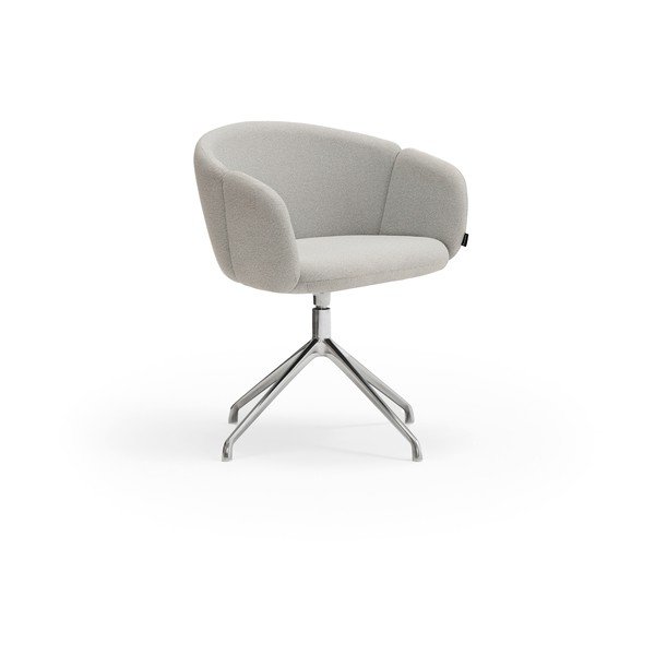 Svijetlo siva podstavljena blagovaonska stolica s naslonima za ruke Add – Teulat