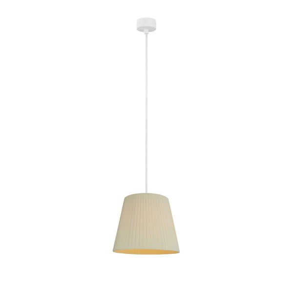 Stropna svjetiljka krem boje s bijelim kabelom Sotto Luce Kami, ∅ 24 cm