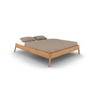 Bračni krevet od punog hrasta 140x200 cm u prirodnoj boji Twig – The Beds