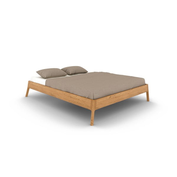 Bračni krevet od punog hrasta 160x200 cm u prirodnoj boji Twig – The Beds