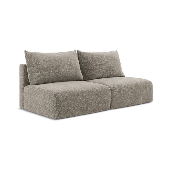 Bež sklopiva/s prostorom za odlaganje sofa 216 cm Kalena – Makamii-image-1