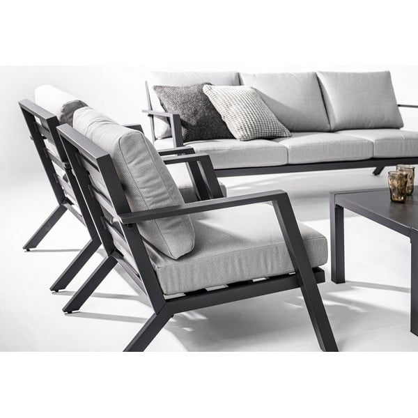 Siva vrtna garnitura aluminijska za 4 osobe Harley   – Bizzotto-image-4