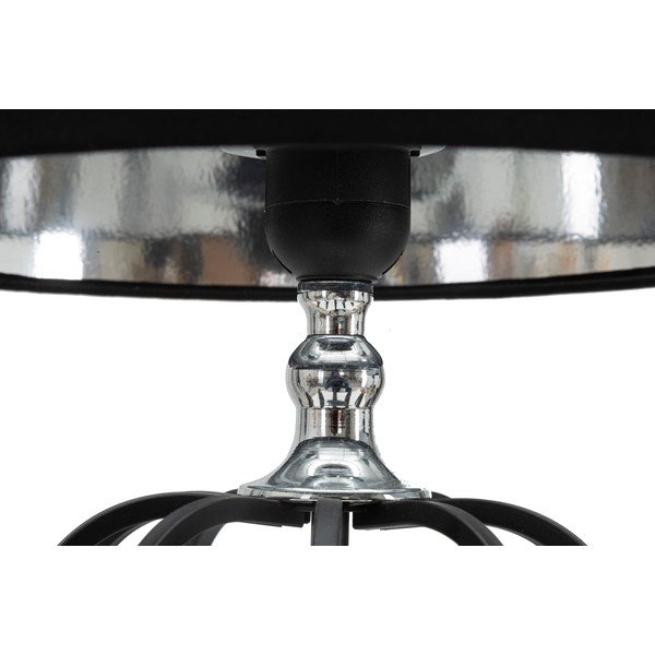 Crna/u srebrnoj boji stolna lampa s tekstilnim sjenilom (visina 44,5 cm) Darky – Mauro Ferretti-image-3