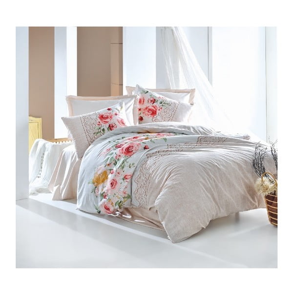 Set pamučnih plahti s plahtom za krevet za jednu osobu Julie, 160 x 220 cm