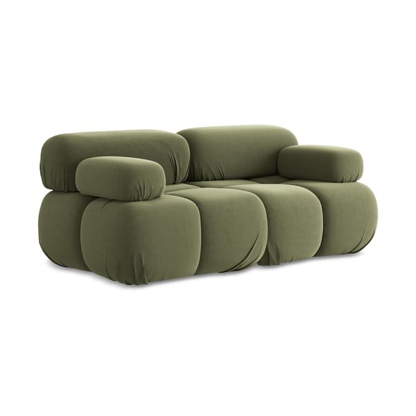 Svijetlo zelena baršunasti sofa 190 cm Lokua – Makamii-image-3