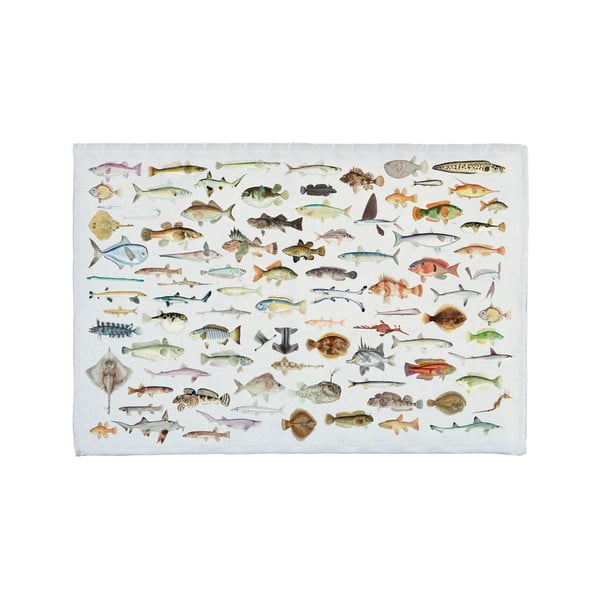 Prostirka za kupaonicu s mješavinom pamuka Really Nice Things Fish in the Ocean, 40 x 60 cm