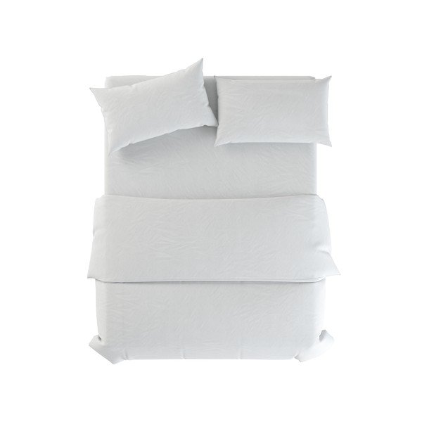 Bijela lanena posteljina za bračni krevet 200x200 cm Blanco – Native Natural