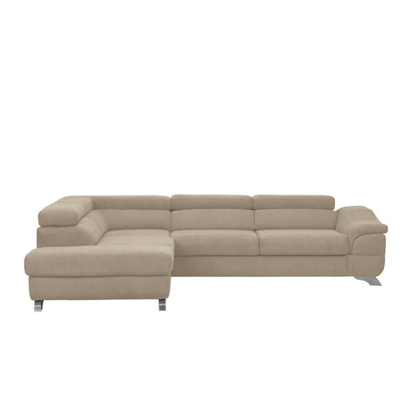 Smeđe-siva kutna sofa na razvlačenje s baršunastim pokrivačem Windsor &amp; Co Sofas Gamma, lijevi kut
