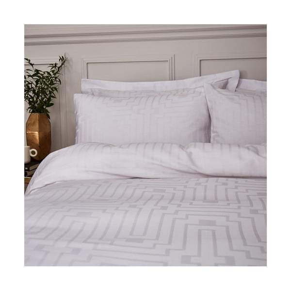 Bijela posteljina za bračni krevet od pamučnog satena 200x200 cm - Bianca-image-1