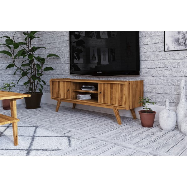Hrastov TV stol 160x61 cm Retro - The Beds-image-4