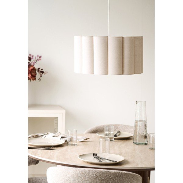 Bež lanena viseća svjetiljka ø 45 cm Watton – House Nordic-image-1