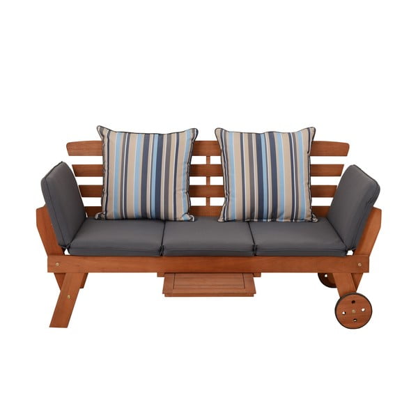 Smeđa vrtna klupa od masivnog drveta Rincon – Garden Pleasure-image-2