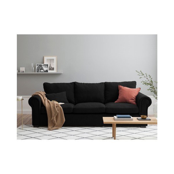 Crna sofa Windsor & Co Sofas Hermes, 245 cm-image-2