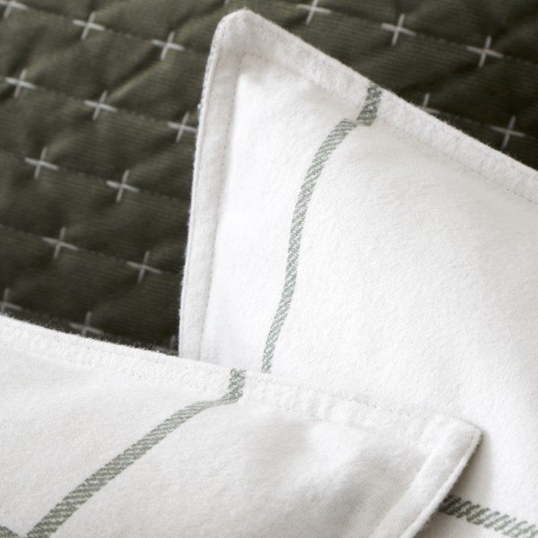 Zelena/krem flanelska posteljina za krevet za jednu osobu 135x200 cm Brushed Regal Check – Bianca-image-4