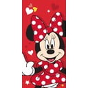 Crveni pamučan dječji ručnik 70x140 cm Minnie "Red heart" – Jerry Fabrics
