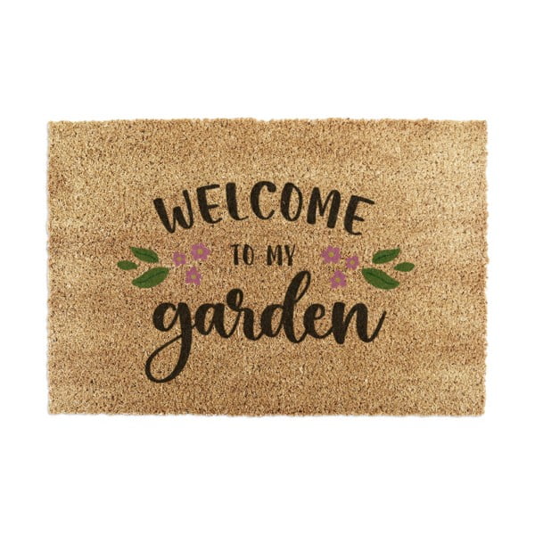 Otirač od kokosovih vlakana 60x90 cm Welcome to My Garden – Artsy Doormats