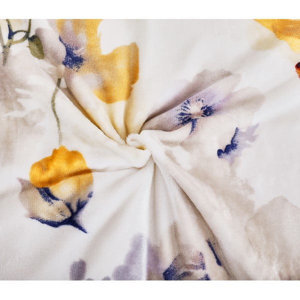 Bijela posteljina za krevet za jednu osobu od mikropliša 140x200 cm Blossom – My House-image-4