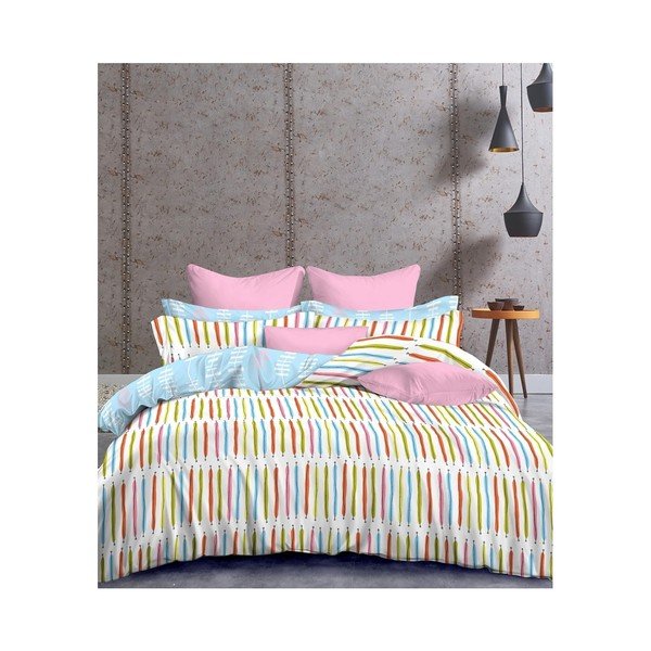 Posteljina od mikrovlakana za bračni krevet DecoKing Basic Stiches, 200 x 220 cm-image-1