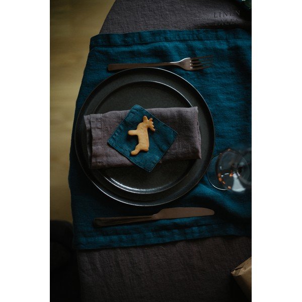 Set od 2 tamnosive lanene salvete Linen Tales-image-4