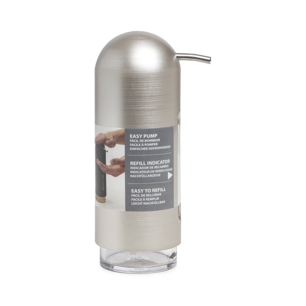 Plastični dozator za sapun srebrne boje 350 ml Penguin - Umbra-image-4