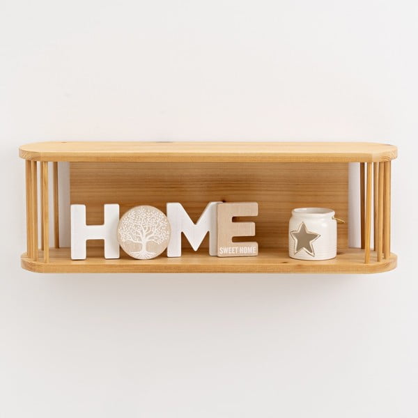 Polica za fotografije od masivne topole u prirodnoj boji 60 cm Aspen – Casa Selección-image-1