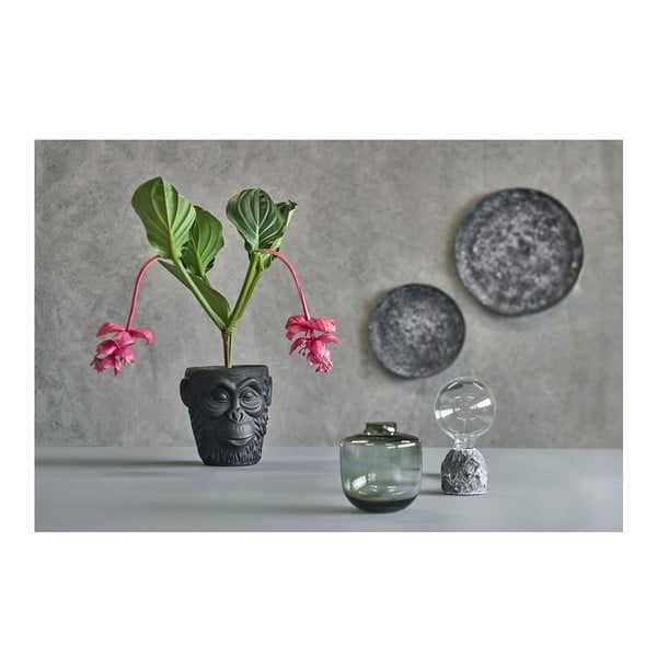 Crna cementna posuda za cvijeće Villa Collection Calbe, visina 22 cm-image-4