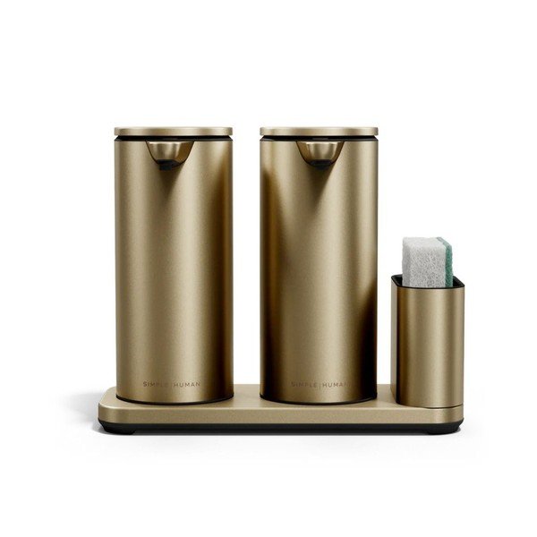 Metalni automatski držač za deterdžente mat zlatni – simplehuman-image-4