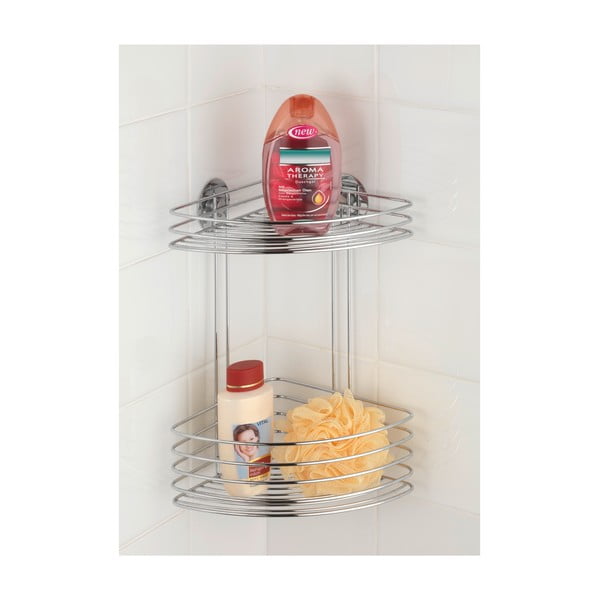 Samostojeća dupla kutna polica Wenko Turbo-Loc, 20 x 26,5 cm-image-2