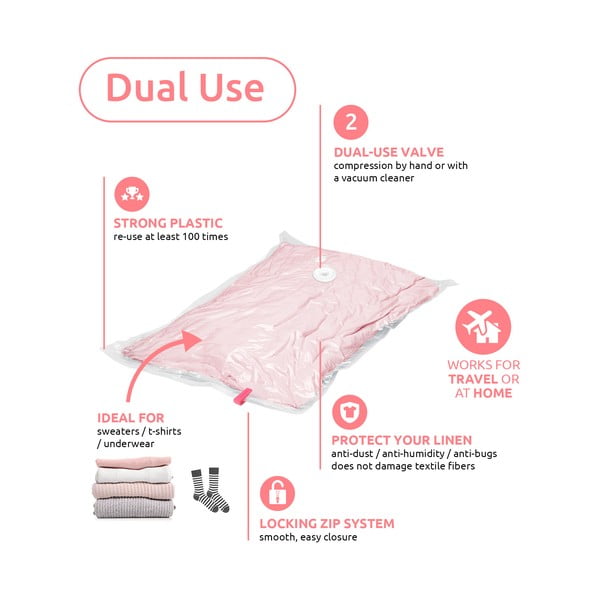 Vakuum vrećice za odjeću u setu 2 kom Hanging Vacuum S – Compactor-image-2