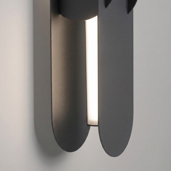 Crna metalna LED zidna lampa CHAIN – Thoro-image-4