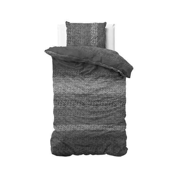 Siva flanel posteljina Dreamhouse Gradient Knits, 200 x 220 cm