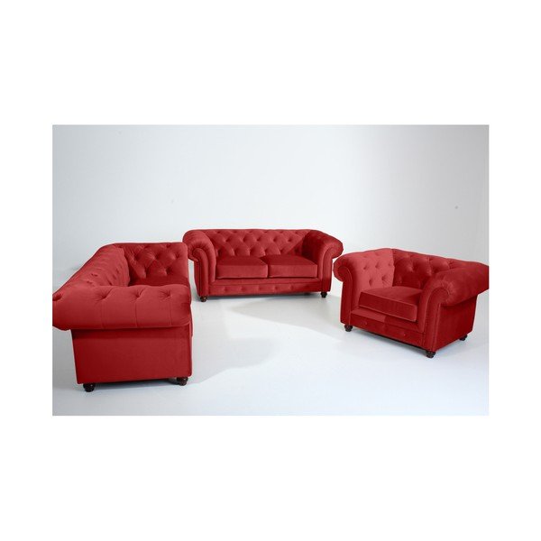 Cigla crvena kauč Max Winzer Orleans Velvet, 216 cm-image-3