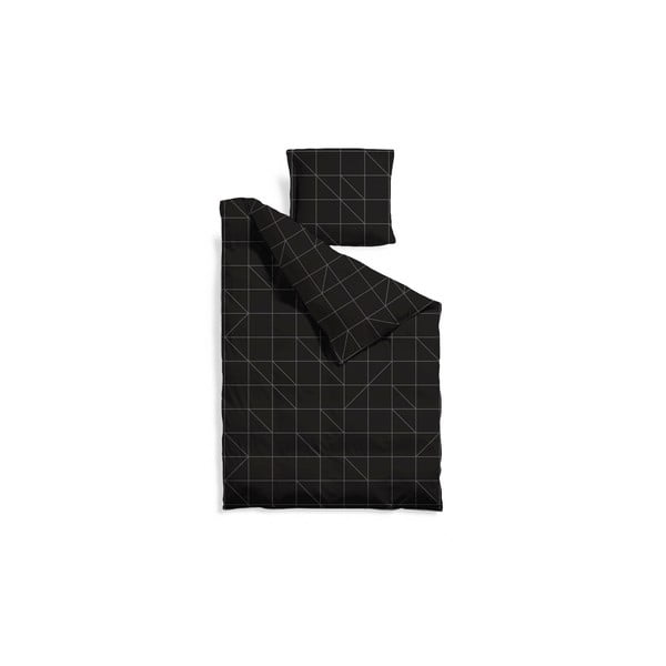 Produžena posteljina Black Geometric, 140x220 cm
