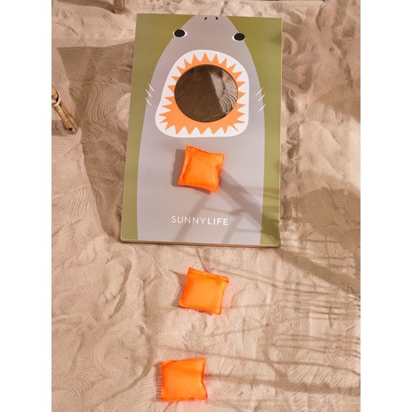 Set igraće ploče i vrećica za igru ​​Cornhole Sunnylife Shark Attack-image-1