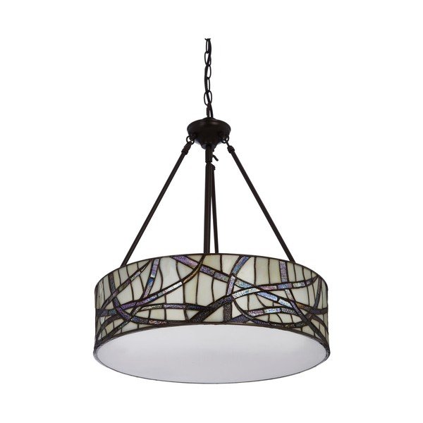 Metalna viseća svjetiljka sa staklenim sjenilom ø 46 cm Waldorf – Premier Housewares-image-3