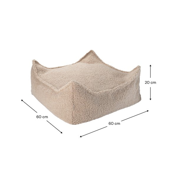 Svjetlo smeđa vreća za bebe od bouclé tkanine Square – Wigiwama-image-4