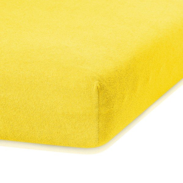 Žuta elastična plahta AmeliaHome Ruby Siesta, 220/240 x 220 cm-image-1