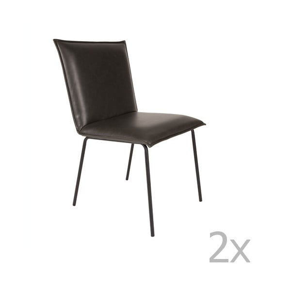 Set od 2 crne stolice White Label Floke