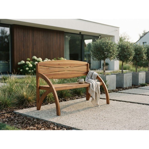 Smeđa vrtna klupa od masivnog drveta Hadia – Garden Pleasure-image-1