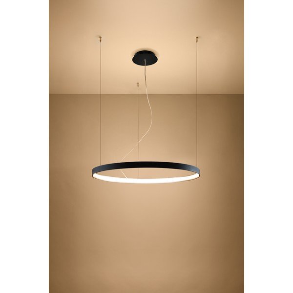 Crna LED viseća svjetiljka aluminijska ø 78 cm RIO – Thoro-image-3