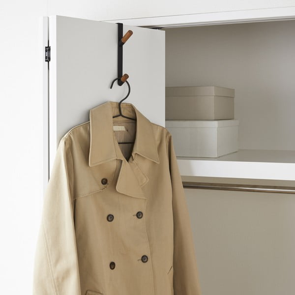 Crna metalna vješalica za vrata 1,5 cm Tower – YAMAZAKI-image-3