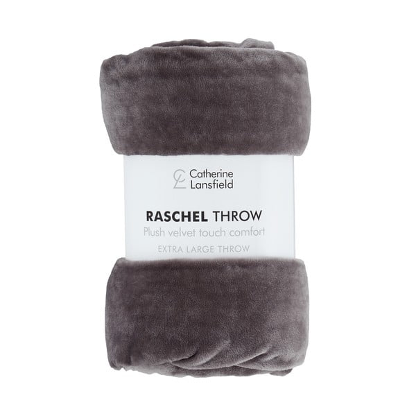 Sivi prekrivač 200x240 cm Raschel - Catherine Lansfield-image-2