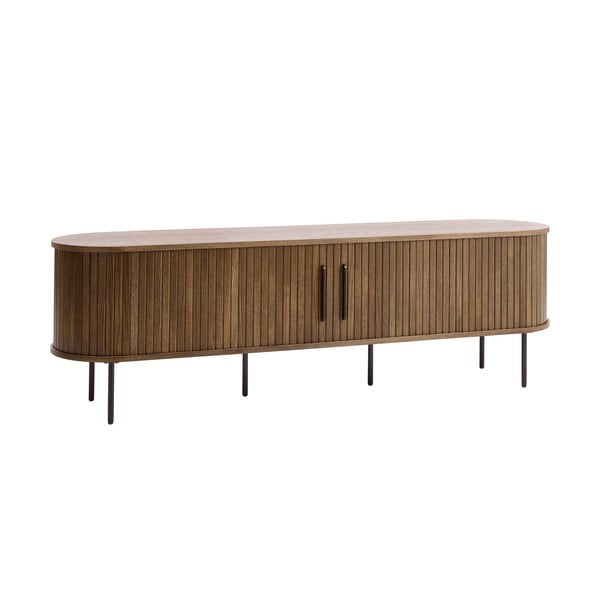 Smeđa TV komoda u dekoru hrasta 180x56x45 cm Nola – Unique Furniture-image-2